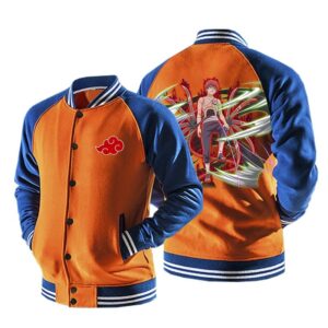 Naruto Puppet Sasori Of The Red Sand Orange Baseball Jacket