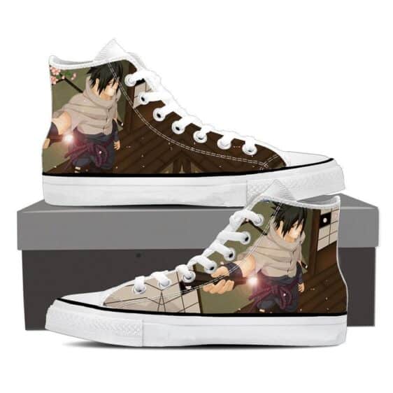 Naruto Shippuden Sasuke Uchiha Katana Sword Sneakers Shoes