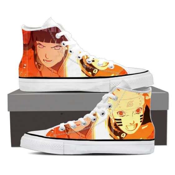 Naruto Six Path Sage And Hinata Hyuga Orange Sneakers Shoes