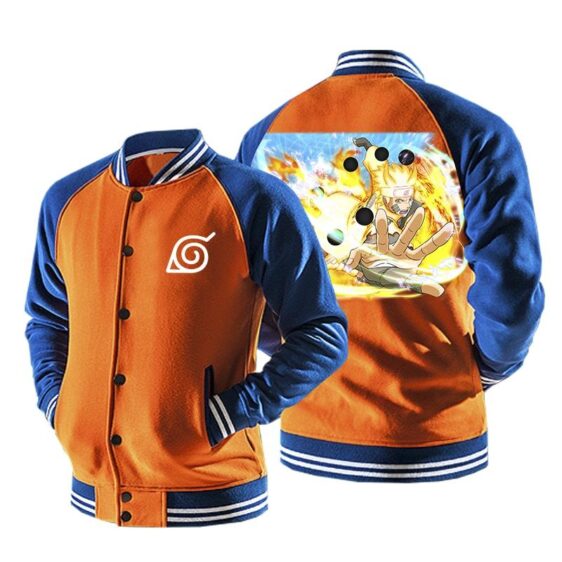 Naruto Six Path Sage Mode Form Konoha Orange Baseball Jacket