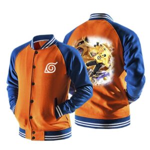Naruto Six Path Sage Mode Form Kurama Orange Baseball Jacket