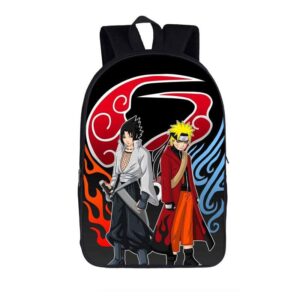 Naruto Uzumaki And Sasuke Powerful Look Stylish Backpack
