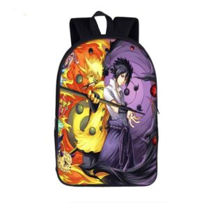 Naruto Uzumaki And Sasuke Uchiha Fierce Pose Backpack