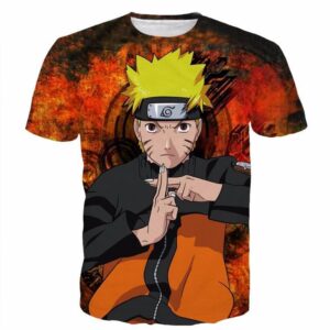 Naruto Uzumaki Combo Shadow Clone Jutsu Skill Vintage T-shirt - Konoha Stuff - 1