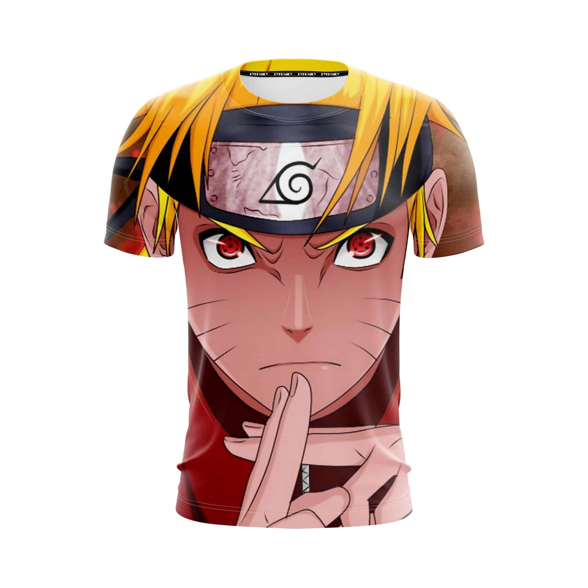 Naruto With Sharingan Eyes Shadow Clone Technique 3D T-Shirt -  JustAnimeThings