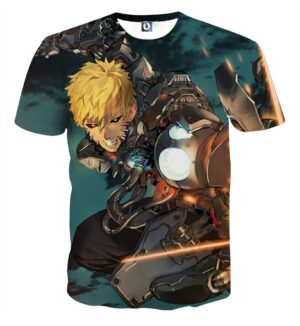 One-Punch Man Aggressive Genos Fighting 3D Print T-shirt