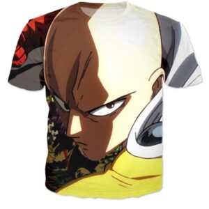 One-Punch Man Anime Saitama Angry Big Face 3D Stylish T-Shirt - Konoha Stuff