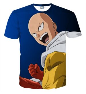 One-Punch Man Funny Hilarious Saitama Bald Cape Hero T-Shirt