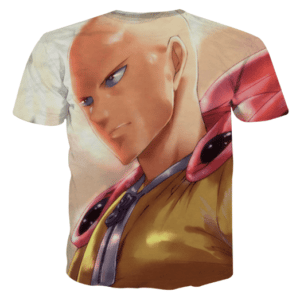One-Punch Man Saitama Fan Art Portrait Stylish Print T-shirt - Konoha Stuff