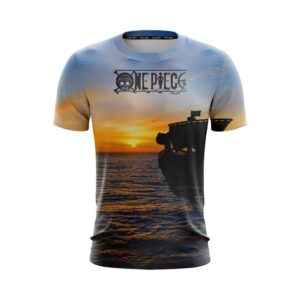 One Piece Going Merry Straw Hat Crew Ship Sunset T-Shirt