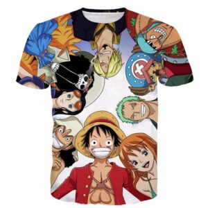 One Piece Pirate Warriors Monkey D.Luffy Funny Anime Characters T-shirt - Konoha Stuff - 1