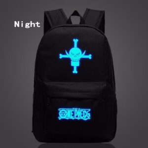One Piece Symbol Darkness Glowing Luminous School Trendy Design Backpack - Konoha Stuff