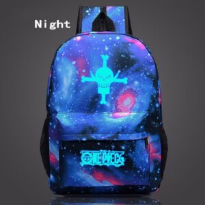 One Piece Symbol Galaxy Luminous Dark School Design Backpack - Konoha Stuff