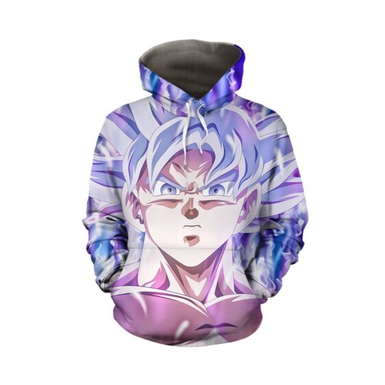 Dragon Ball Z Son Goku Ultra Instinct White Pullover Hoodie