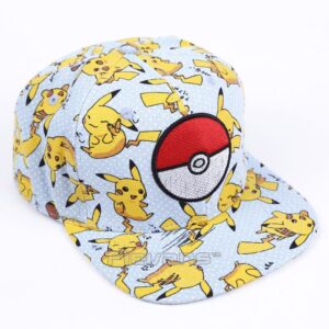 Pokémon Cartoon Pikachu Polka Dotted Blue Streetwear Baseball Cap - Konoha Stuff