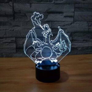 Pokemon GO Charizard Fire Breath Color Changing 3D Illusion Acrylic Lamp - Konoha Stuff