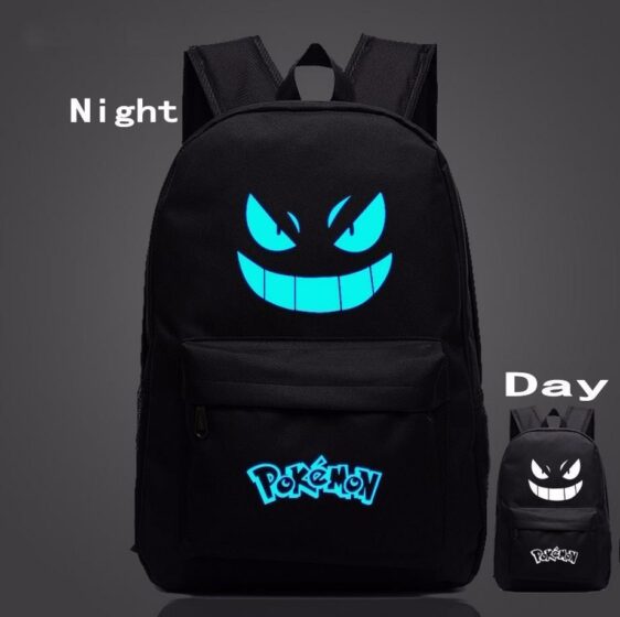 Pokemon GO Gengar Poison Type Black Shade School Bag Backpack - Konoha Stuff - 1