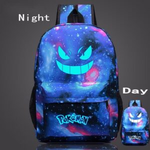 Pokemon GO Gengar Poison Type Luminous Galaxy School Bag Backpack - Konoha Stuff
