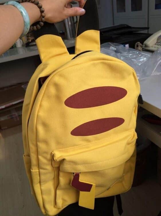 Pokemon GO Pikachu Back Tail Ears Cute Yellow School Bag Backpack - Konoha Stuff - 4