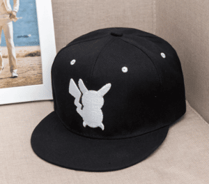 Pokemon GO Pikachu Embroidery Cool Black Hip Hop Hat Cap Snapback - Konoha Stuff - 1