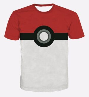 Pokemon GO Pokemon Ball Symbol Red White Dope Cartoon T-shirt - Konoha Stuff - 1