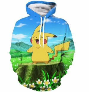 Pokemon Go Cute Pikachu Singing Ridiculously Ketchup Song Hoodie - Konoha Stuff