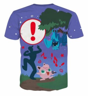 Pokemon Go Jigglypuff Singing Golbat Loading Screen Cute Style 3D T-shirt - Konoha Stuff - 2