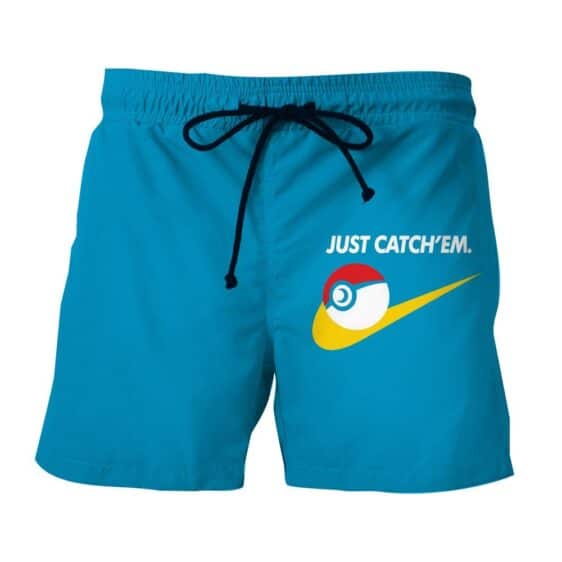 Pokemon Go Just Catch Them Parody Statement Blue Boardshorts