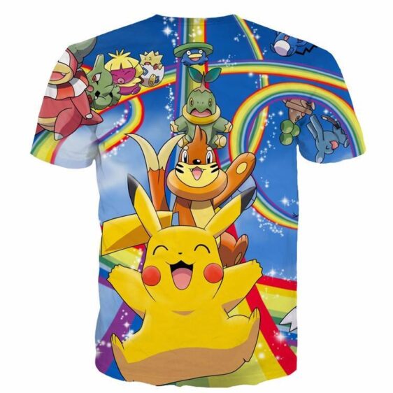 Pokemon Go Pikachu Rainbow Funny Colorful Cute Prints Style 3D T-shirt - Konoha Stuff - 2