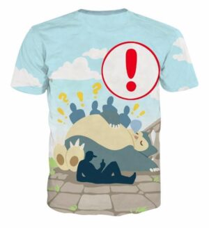 Pokemon Go Snorlax Too Big Sleeping Loading Screen Cute Style 3D T-shirt - Konoha Stuff - 2