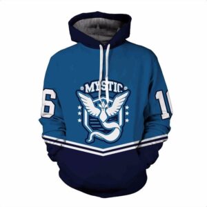 Pokemon Go Team Mystic Symbol 16 Streetwear Blue Hoodie - Konoha Stuff