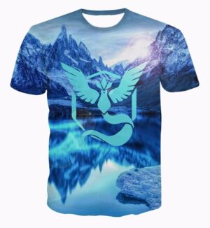 Pokemon Go Team Mystic Symbol North Pole Lake Arctic Ocean T-shirt - Konoha Stuff - 1