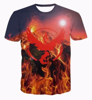 Pokemon Go Team Valor Emblem Symbol Volcanic Eruption Hipster  T-shirt - Konoha Stuff - 1