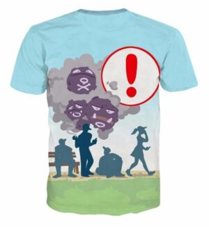Pokemon Go Wheezing Upgraded Poison Loading Screen Prints Style 3D T-shirt - Konoha Stuff - 2