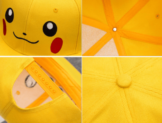 Pokemon Pikachu Cute Anime Yellow Hip Hop Hat Cap Snapback - Konoha Stuff - 2