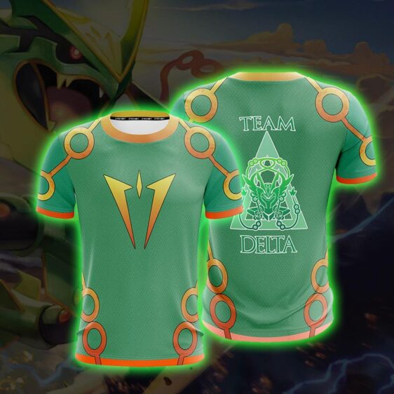 Pokemon Team Delta Rayquaza Cool Green T-Shirt