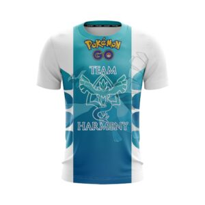 Pokemon Team Harmony Legendary Lugia Blue White T-Shirt