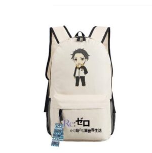 Re Zero Subaru Natsuki Energy Cheer Chibi Style Awesome Design Backpack - Konoha Stuff