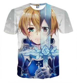 SAO Alicization Eugeo And Kirito Swordsman Blue T-Shirt