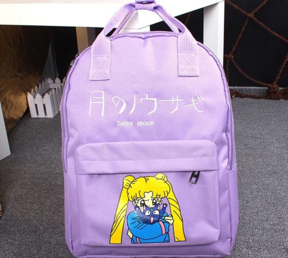 Sailor Moon Usagi Tsukino Lovely Cat Luna Candy Colorful Trendy Backpack - Konoha Stuff - 3
