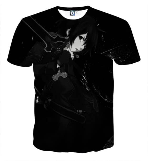 Sword Art Online Kirito Beater Swordsman Black T-Shirt