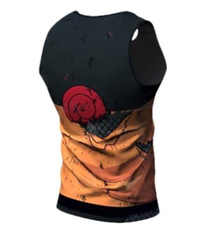 Teen Naruto Damaged 3D Costume Cosplay Compression Workout Tank Top - Konoha Stuff