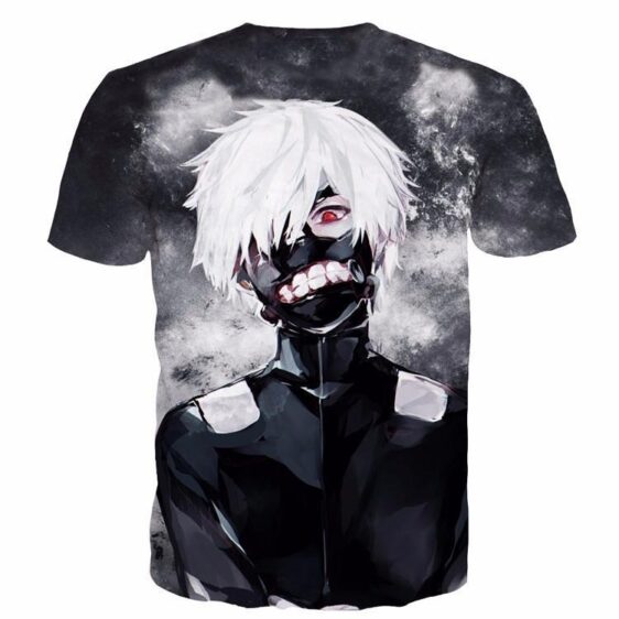 Tokyo Ghoul Angry Ken Kaneki Mask Black & White Classic 3D T-Shirt - Konoha Stuff