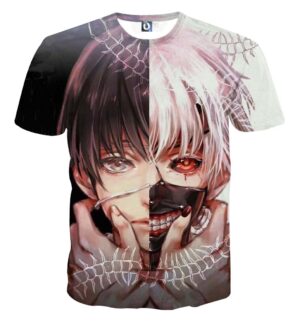 Tokyo Ghoul Eyepatch Kaneki Ken & Kakugan Centipede T-Shirt