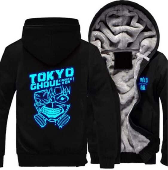 Tokyo Ghoul Ken Kaneki Blue Luminous Coat 4 Colors Zipper Hooded Jacket - Konoha Stuff