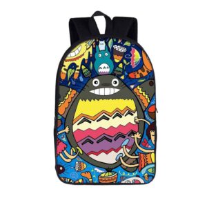 Totoro Colorful Unique Vibrant Fan Art Design Backpack