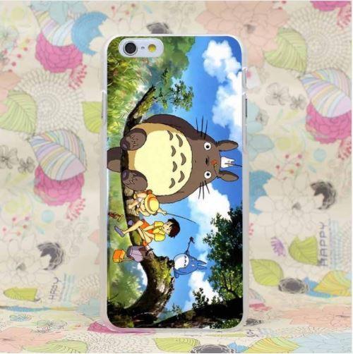 Totoro Ghibli Anime Mei Satsuki Fishing Vibrant Color Case for iPhone 4 5 6 7 Plus - Konoha Stuff