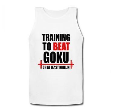 Training to Beat Goku or at Least Krillin Men Tank Top - Saiyan Stuff