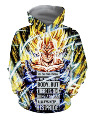 Dragon Ball Z The Pride Majin Vegeta Super Saiyan Hoodie