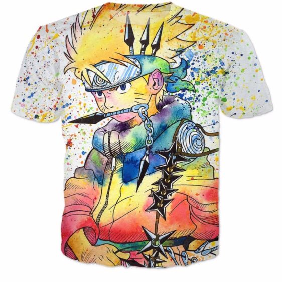 Unique Naruto Painting Graffiti Style Full Print 3D T-Shirt - Konoha Stuff